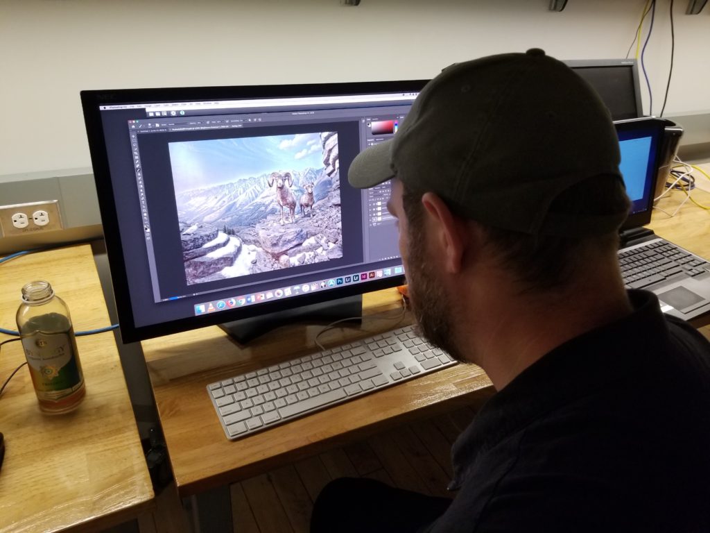 Justin, back at CCAM, working on the post processing of his Deep Photo
